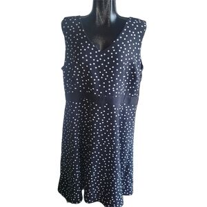 Ricki's Black and White Polka Dot Sleeveless Dress 18